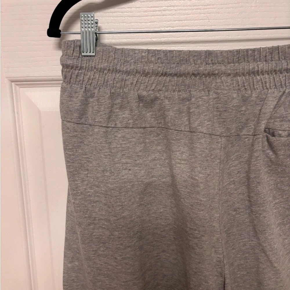 adidas Gray Sweatpant Joggers with White Logo. Large
